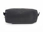 Gucci Black Red Kingsnake Motif Grained Leather Convertible Backpack Tote