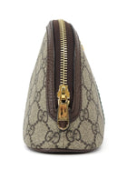 Gucci Brown Monogram Supreme Canvas Web Small Ophidia Dome Cosmetic Case Bag