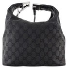 Gucci Vintage Tom Ford Era Black Monogram Canvas Hobo Bag