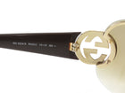 Gucci Brown Green Ombre Crystal GG Logo Shield Sunglasses GG4224