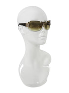 Gucci Brown Green Ombre Crystal GG Logo Shield Sunglasses GG4224