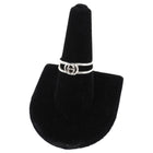 Gucci .925 Sterling Silver Interlocking G Wide Open Band Ring 18