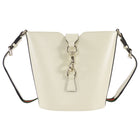 Gucci Ivory Calfskin Tritone Stripe Web Small Bucket Bag