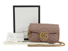 Gucci Beige Double G Marmont Mini Chain Shoulder Bag Mini