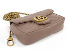 Gucci Beige Double G Marmont Mini Chain Shoulder Bag Mini