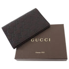 Gucci Dark Brown Guccissima Monogram Leather Bifold Passport Holder