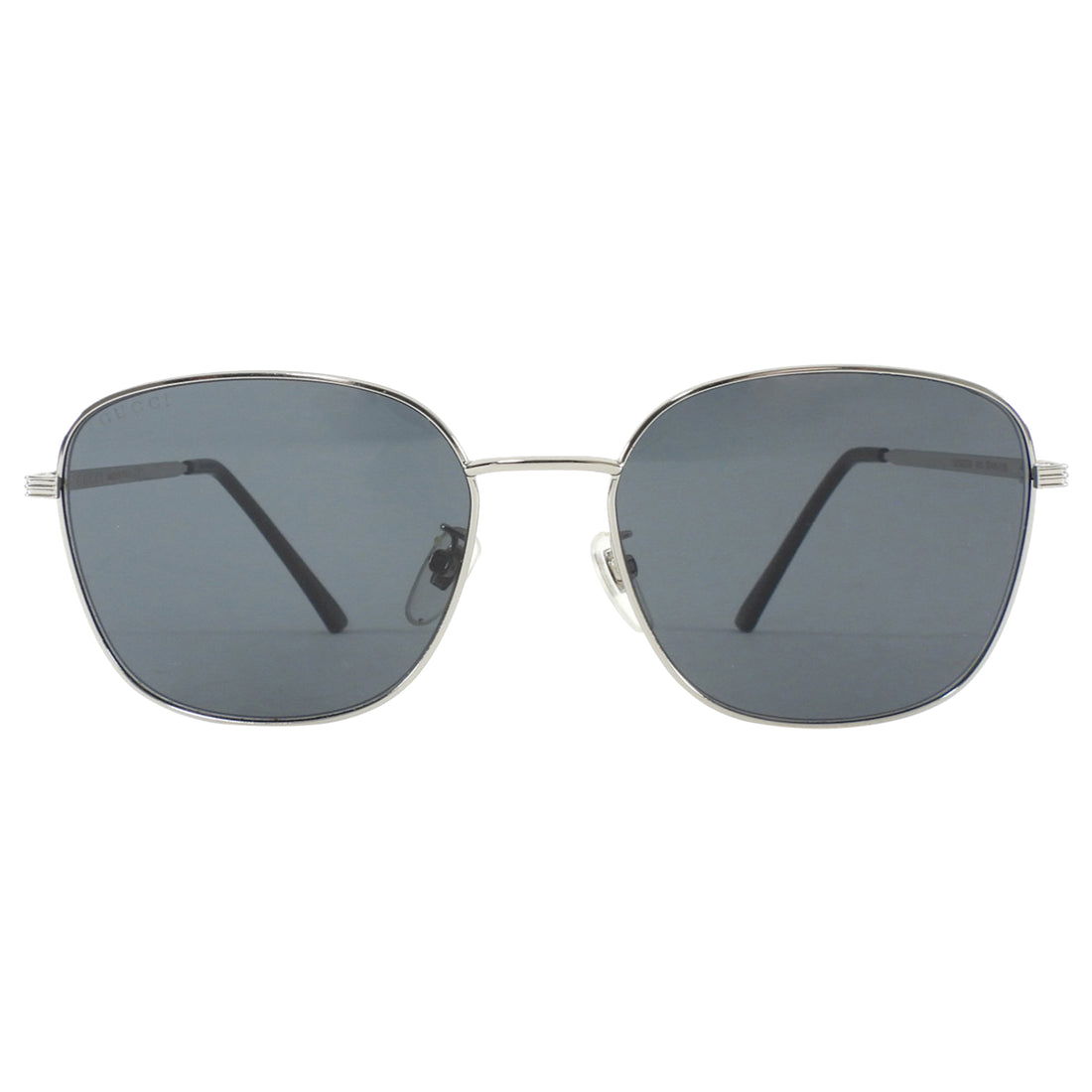 Gucci Silver Metal Frame Striped Sunglasses GG0837SK