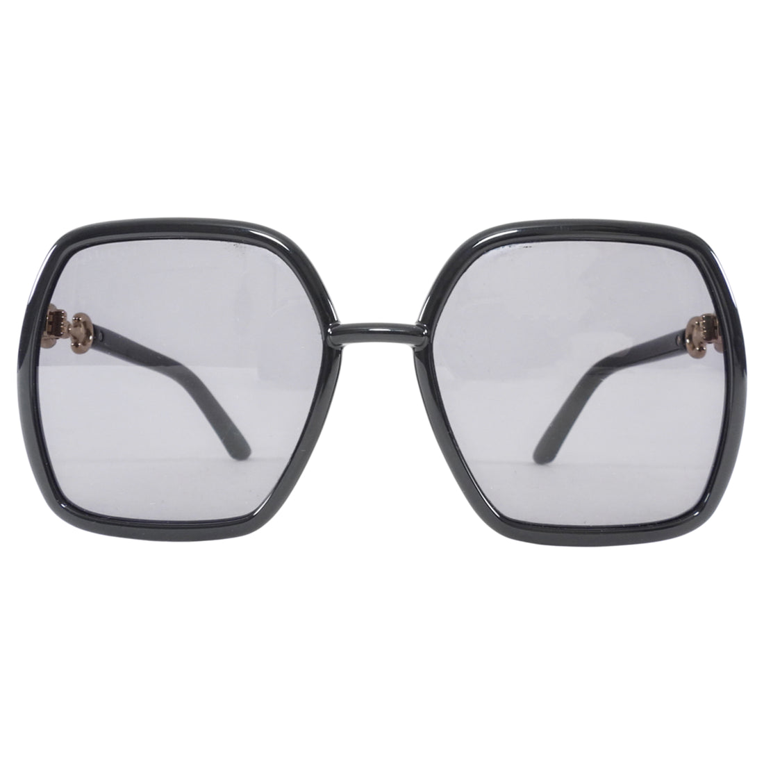 Gucci Black Square Horsebit Temple Sunglasses GG0890S