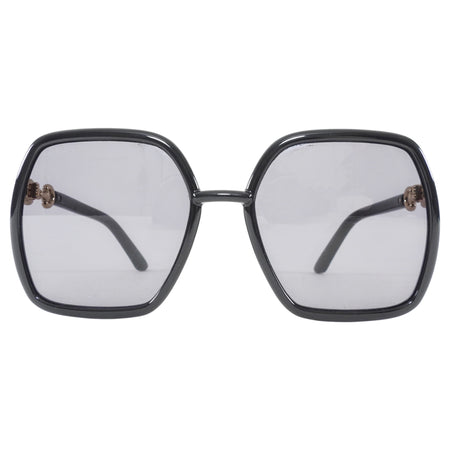 Gucci Black Square Horsebit Temple Sunglasses GG0890S