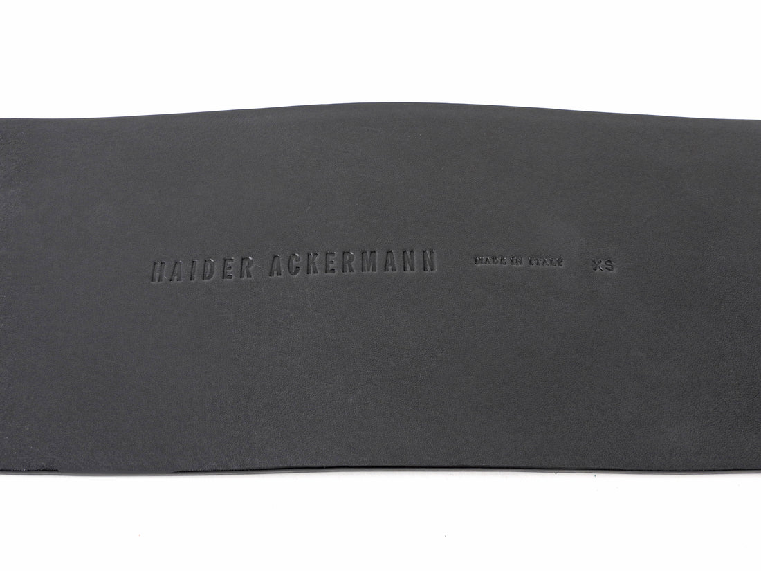 Haider Ackermann Black Leather Double Wrap Waist Belt - XS