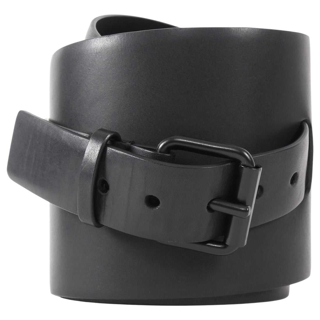 Haider Ackermann Black Leather Double Wrap Waist Belt - XS