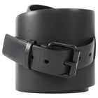 Haider Ackermann Black Leather Double Wrap Waist Belt - XS