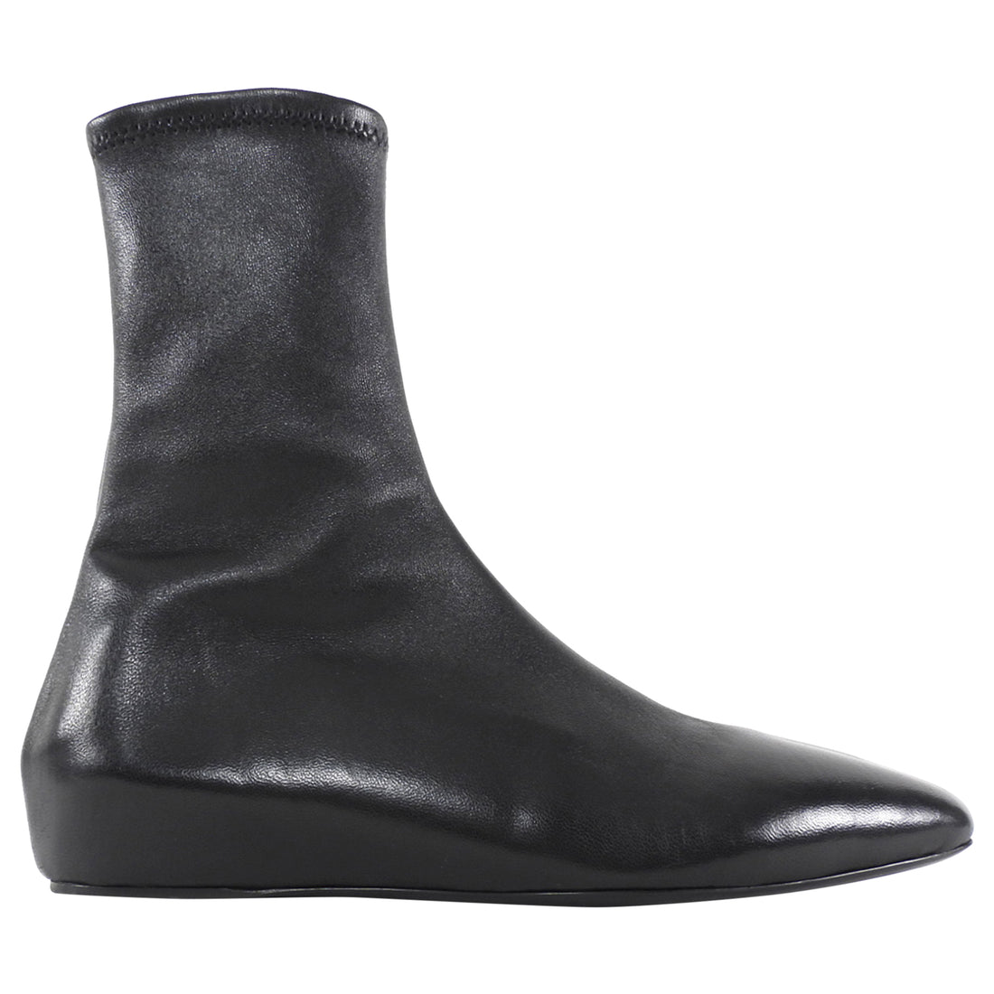 Herbert Levine All In Black Lambskin 30 Zip Ankle Boot - 37