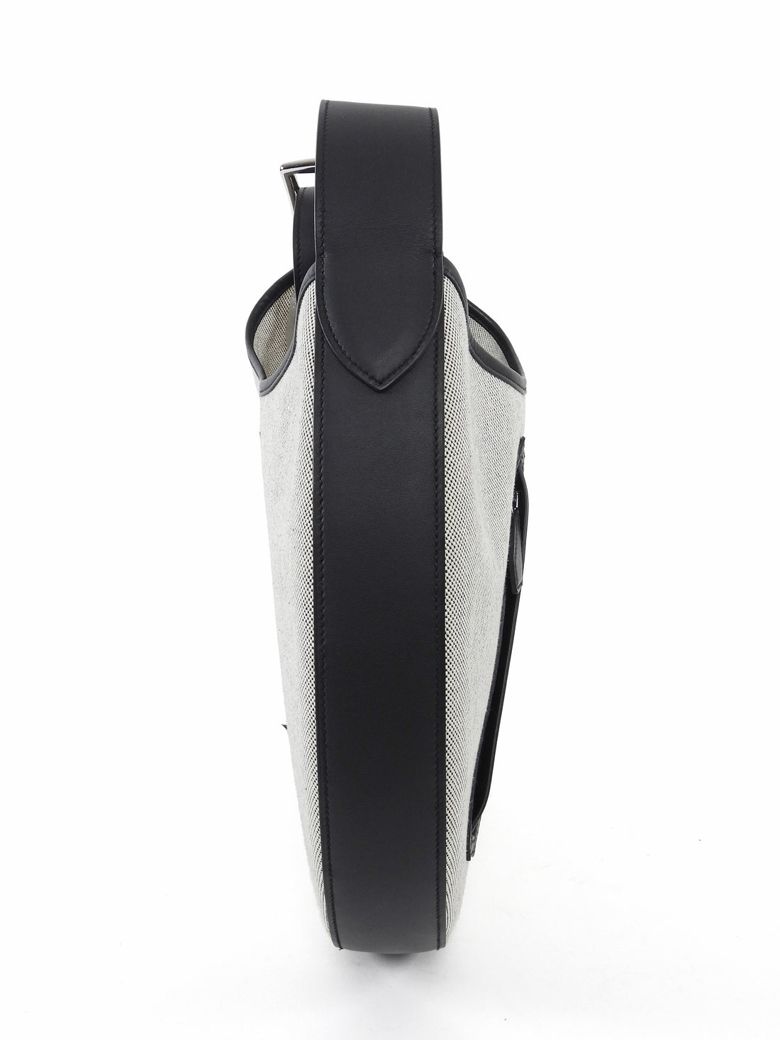 Hermes Ecru and Black Noir 2024 Arcon GM Toile and Leather Shoulder Bag GM