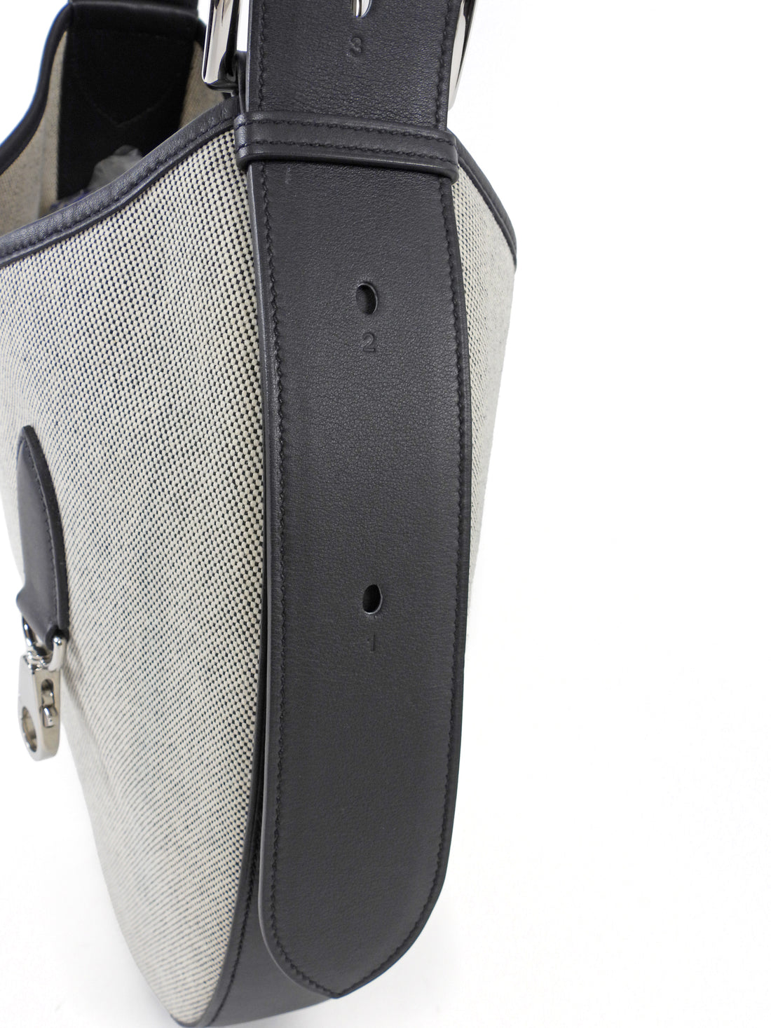 Hermes Ecru and Black Noir 2024 Arcon GM Toile and Leather Shoulder Bag GM