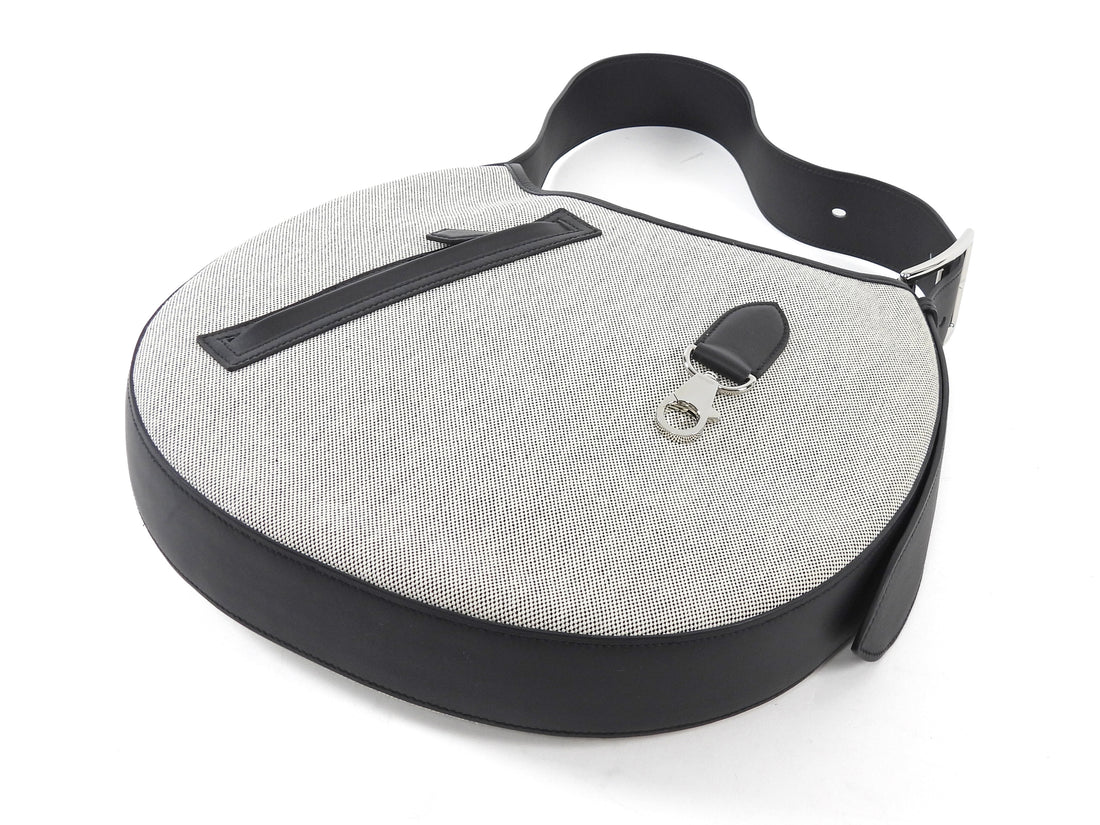 Hermes Ecru and Black Noir 2024 Arcon GM Toile and Leather Shoulder Bag GM