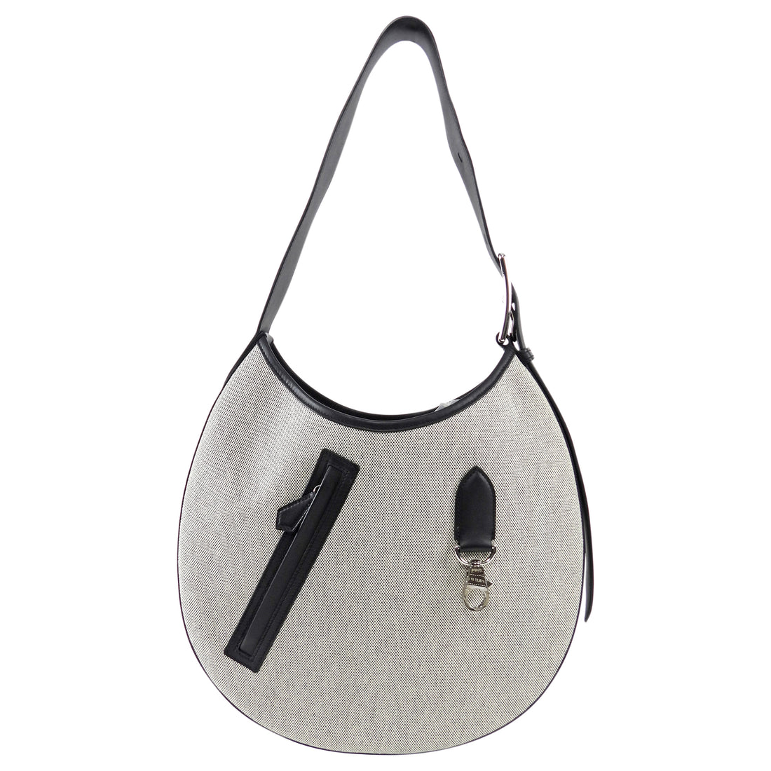 Hermes Ecru and Black Noir 2024 Arcon GM Toile and Leather Shoulder Bag GM
