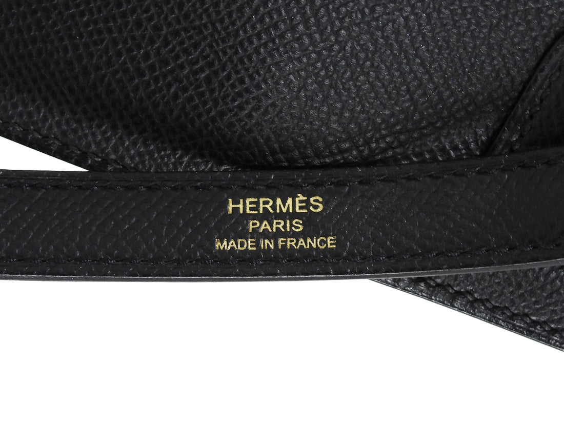 Hermes Black Noir 2020 Kelly 28 Sellier Epsom Bag GHW