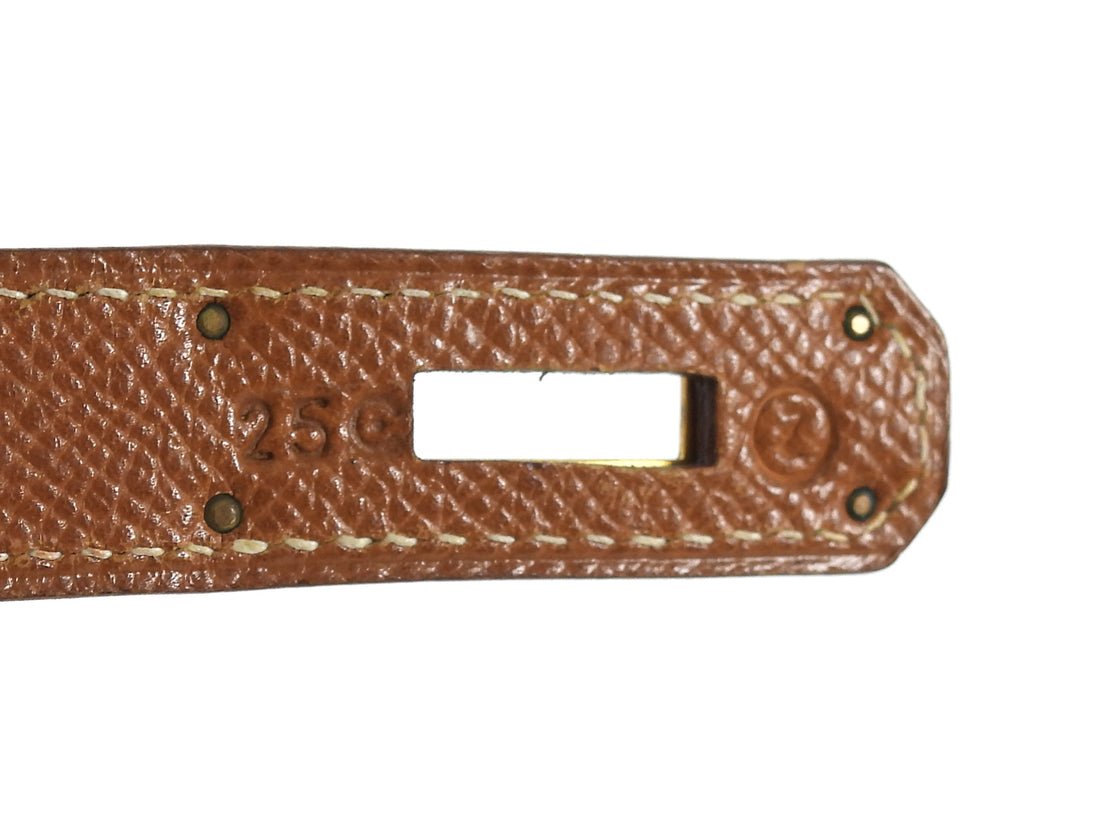 Hermes Gold Vintage 1996 Kelly 32 Courchevel Gold GHW