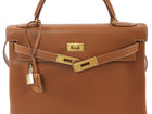 Hermes Gold Vintage 1996 Kelly 32 Courchevel Gold GHW