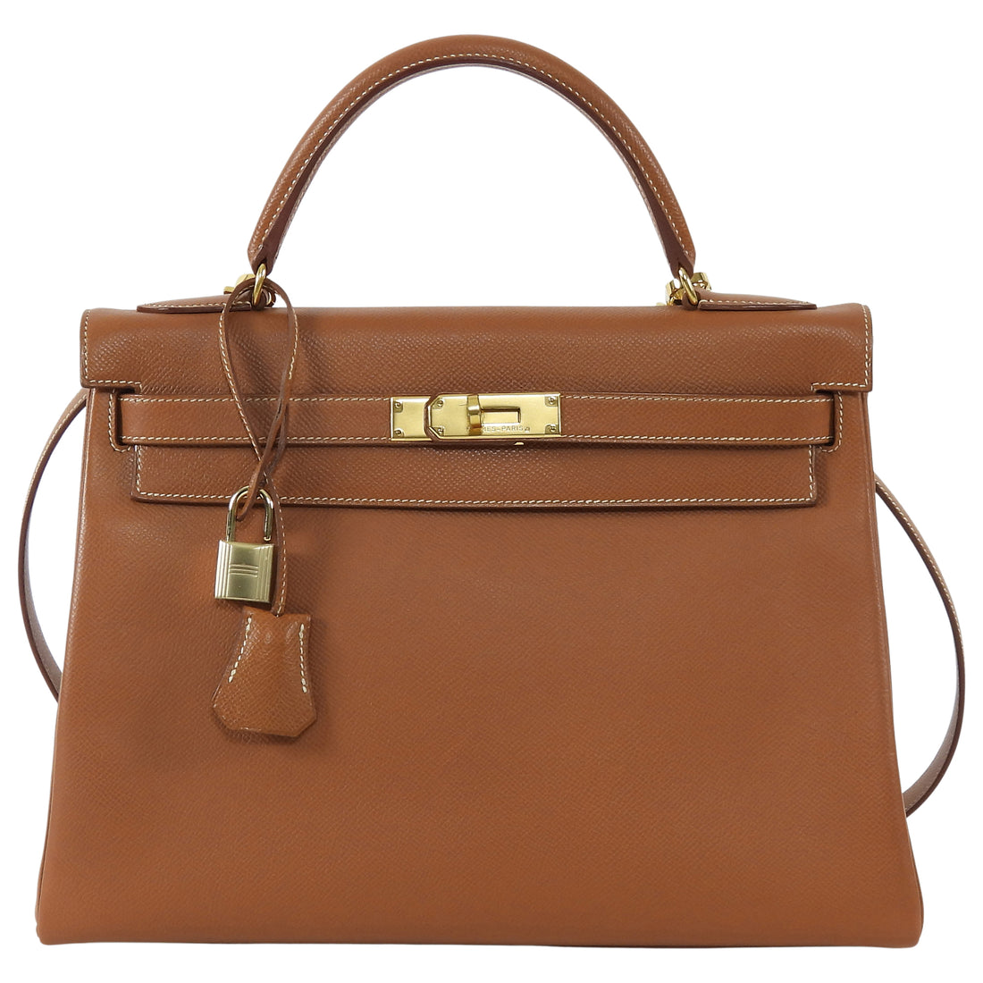 Hermes Gold Vintage 1996 Kelly 32 Courchevel Gold GHW