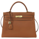 Hermes Gold Vintage 1996 Kelly 32 Courchevel Gold GHW