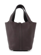 Hermes Dark Brown 2022 Picotin 18 Dark Brown Clemence Bag PHW