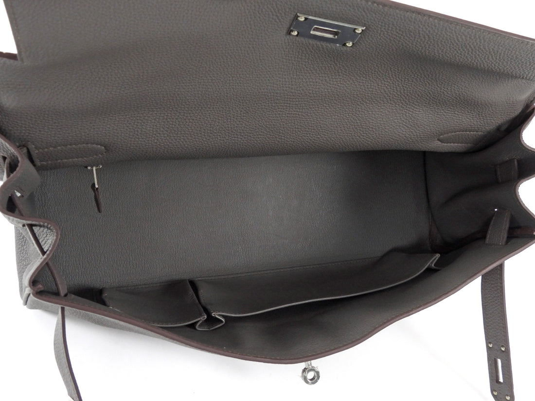 Hermes Etoupe JPG Shoulder Kelly 42 Clemence PHW Bag