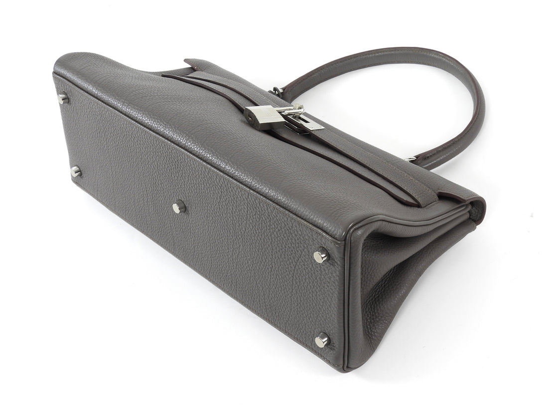 Hermes Etoupe JPG Shoulder Kelly 42 Clemence PHW Bag