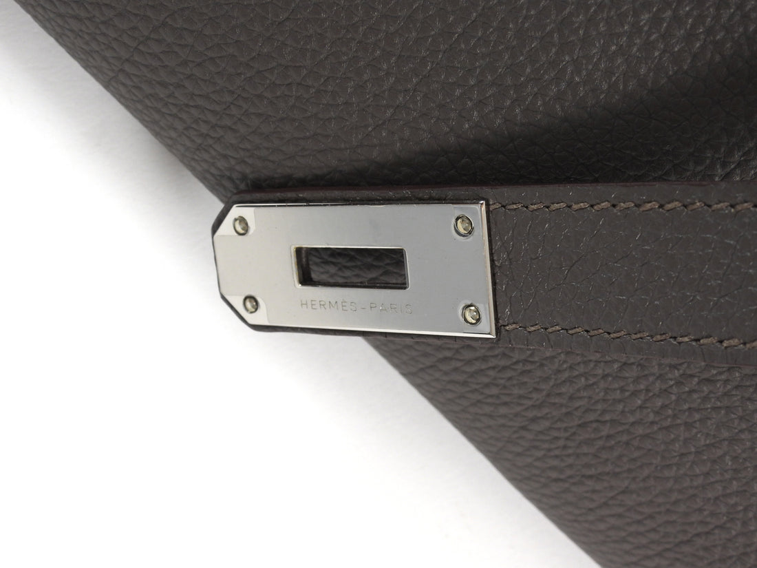 Hermes Etoupe JPG Shoulder Kelly 42 Clemence PHW Bag