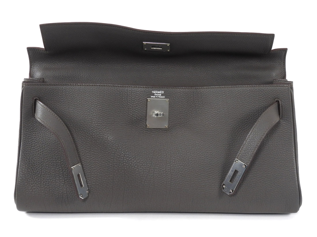 Hermes Etoupe JPG Shoulder Kelly 42 Clemence PHW Bag