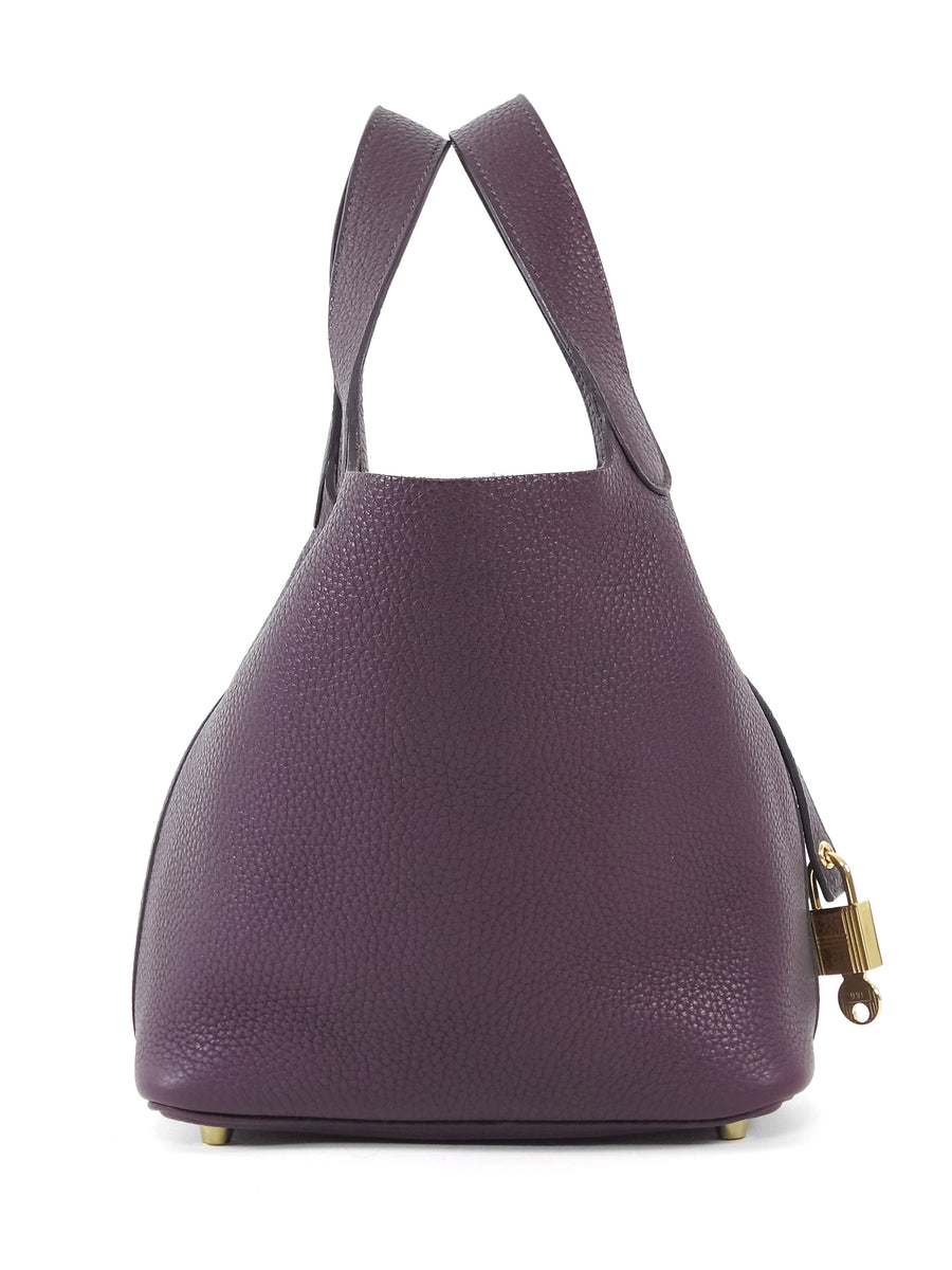 Hermes Cassis Picotin 18 N5 Cassis Dark Purple 2019 Clemence GHW Bag