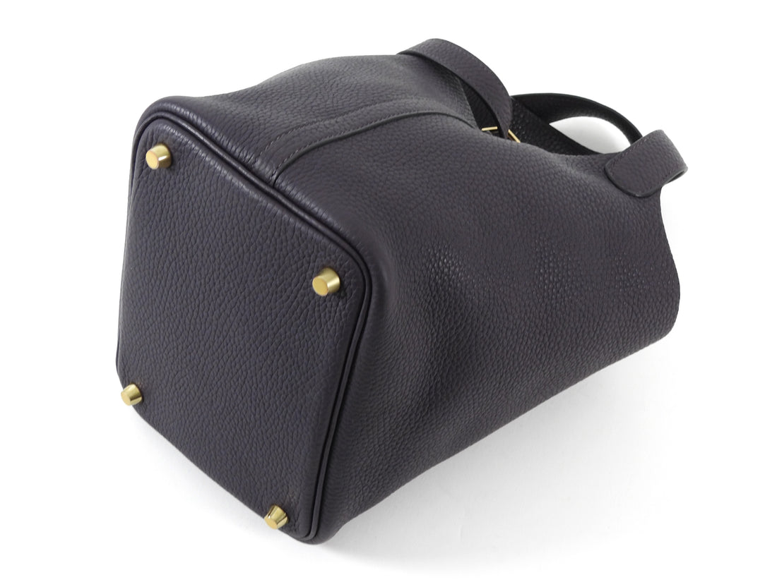 Hermes Cassis Picotin 18 N5 Cassis Dark Purple 2019 Clemence GHW Bag