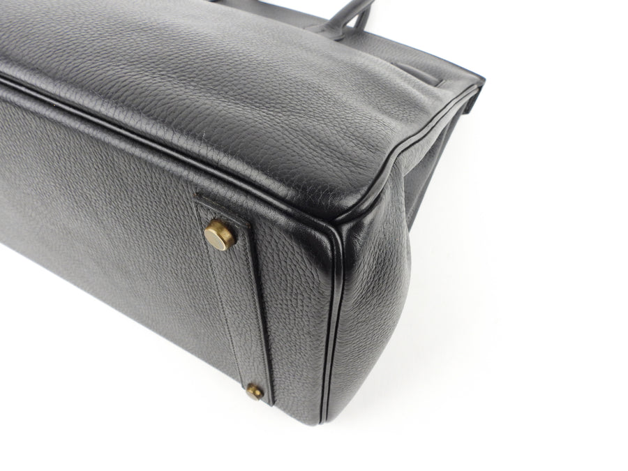 Hermès 40cm Birkin Black Box Leather at 1stDibs
