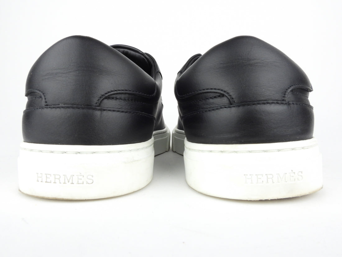 Hermes Black Calfskin Leather Low Top Women's Day Sneakers - FR 37.5 | 36.5 IT