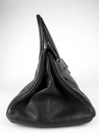 Hermes Black Clemence Leather JPG Shoulder Birkin 40cm PHW