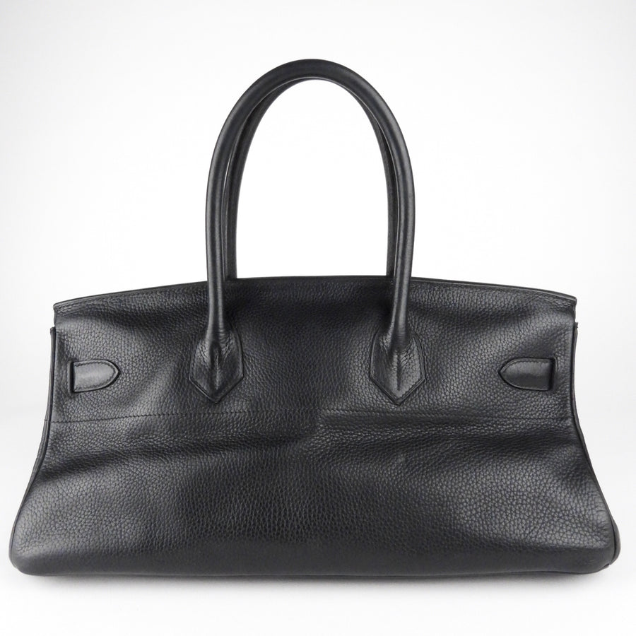 Hermes Black Clemence Leather JPG Shoulder Birkin 40cm PHW