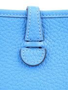 Hermes Blue Clemence Leather Evelyne TPM Mini Crossbody Messenger Bag