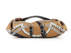 Hermes Brown Black La Promenade du Matin Silk and Leather Balusoie Bag
