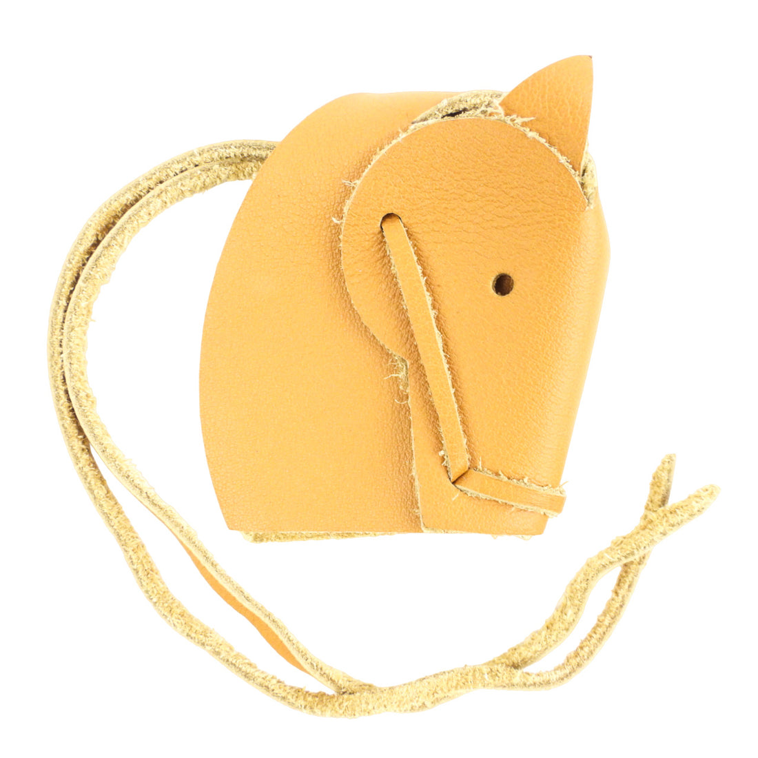 Hermes Orange Swift Leather Tete de Cheval Horse Bag Charm