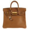 Hermes Vintage 1995 HAC 32 Gold Ardennes Leather Tote Bag GHW