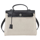 Hermes Vintage 2004 Herbag 31 PM Natural Black Vache Hunter Criss Viking Two Way Bag
