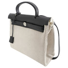 Hermes Vintage 2004 Herbag 31 PM Natural Black Vache Hunter Criss Viking Two Way Bag