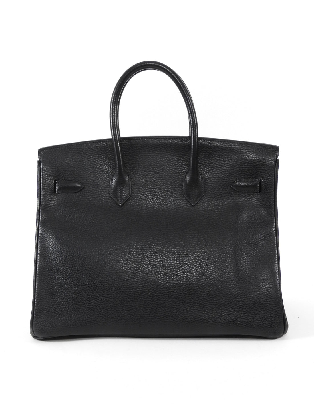 Hermes Noir Black Vintage 2003 Black Noir Ardennes Birkin 35 GHW