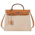 Hermes Naturel Sable  Herbag Zip 31 Naturel Sable Ecru Viking Cross Toile Canvas Bag 31