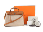 Hermes Naturel Sable  Herbag Zip 31 Naturel Sable Ecru Viking Cross Toile Canvas Bag 31