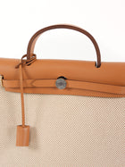 Hermes Naturel Sable  Herbag Zip 31 Naturel Sable Ecru Viking Cross Toile Canvas Bag 31