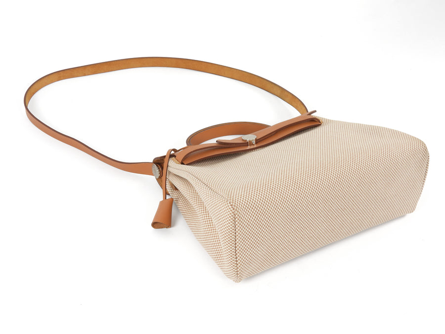 Hermes Naturel Sable  Herbag Zip 31 Naturel Sable Ecru Viking Cross Toile Canvas Bag 31