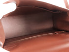Hermes Chestnut Brown Vintage 1998 Kelly 28 Sellier Box Leather Bag GHW