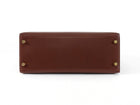 Hermes Chestnut Brown Vintage 1998 Kelly 28 Sellier Box Leather Bag GHW